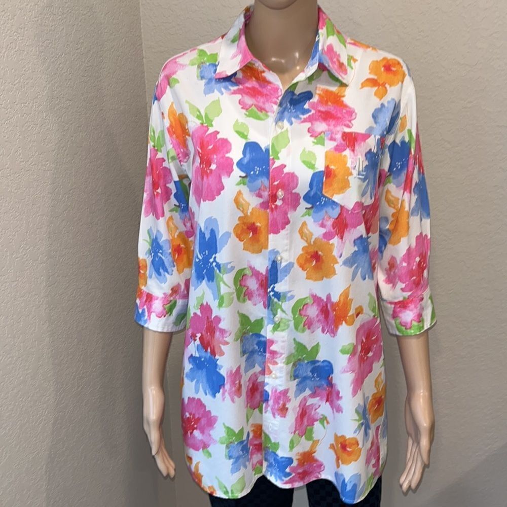 Vintage  LAUREN  Ralph Lauren colorful top - Picture 2 of 9